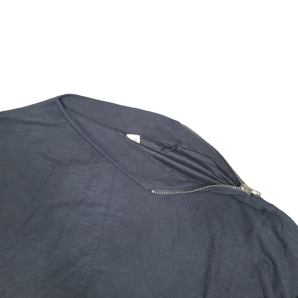 We the free free people Asymmetrical Black Long Sleeve Top with zipper accent xs - Picture 6 of 7